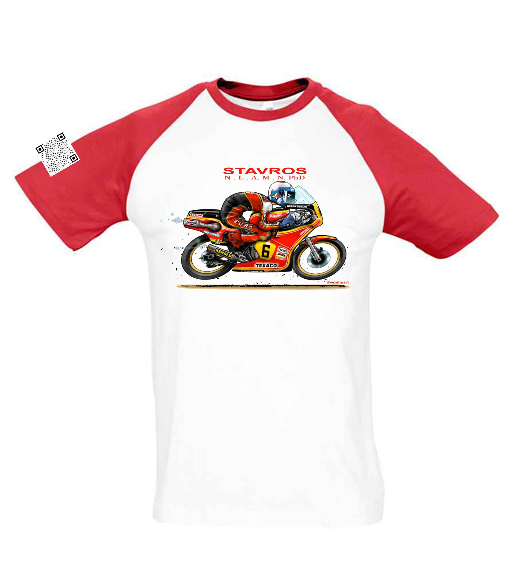 Unisex White/Red Premium t-shirt